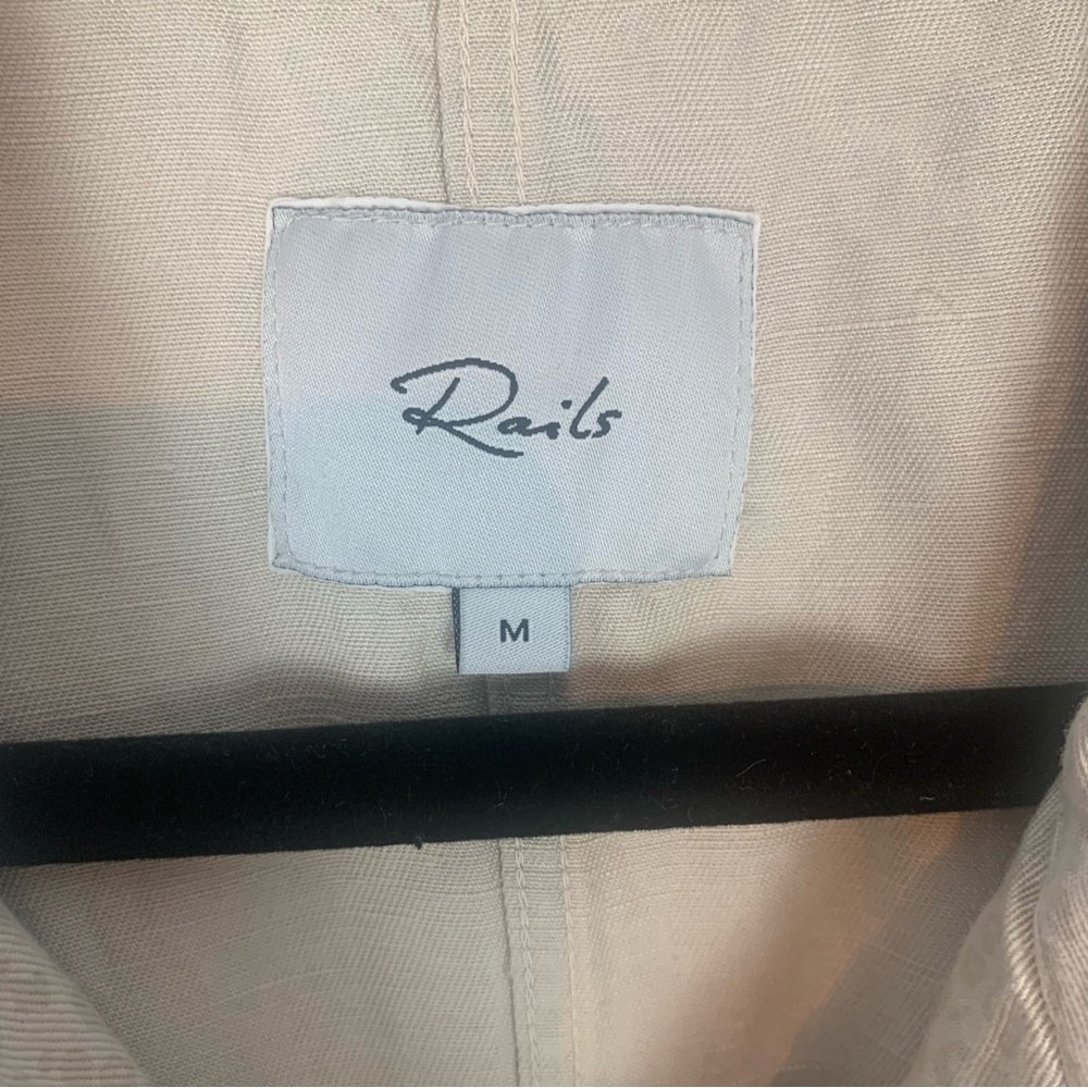 Rails Collins White Mini Chetah Jacket Size Medium - image 3